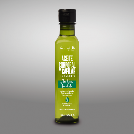 ACEITE CORPORAL Y CAPILAR: EUCALIPTO Y ALOE VERA * 250 ML